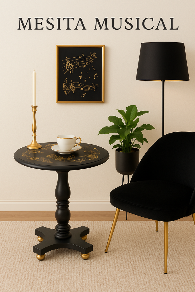 Idea de composición de complementos para mesita auxiliar